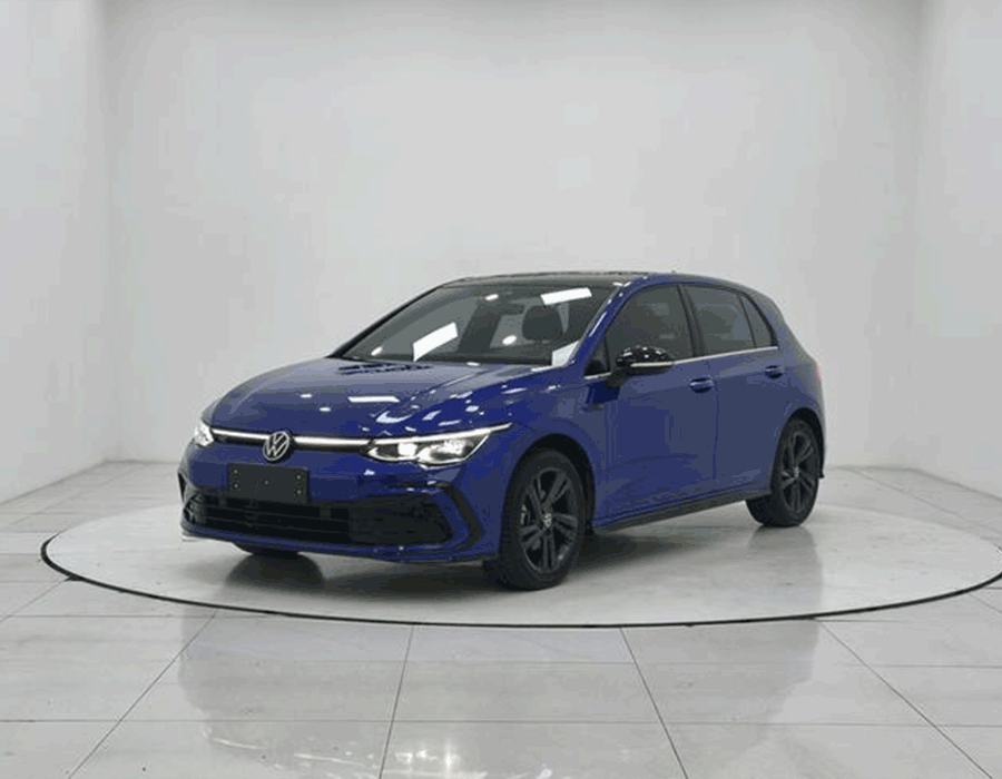 Golf 280TSI DSG R-Line 2021 (bleu avec ensemble réfléchissant noir) (21341 km)