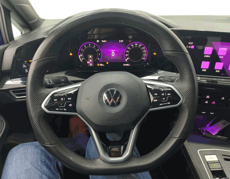 Golf 280TSI DSG R-Line 2021 (bleu avec ensemble réfléchissant noir) (21341 km)