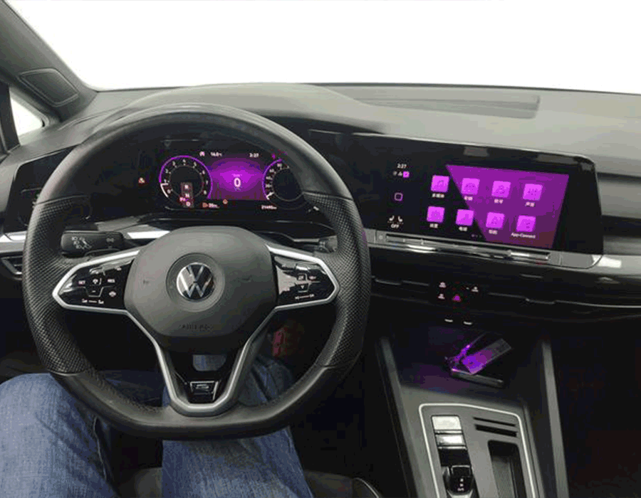 Golf 280TSI DSG R-Line 2021 (bleu avec ensemble réfléchissant noir) (21341 km)